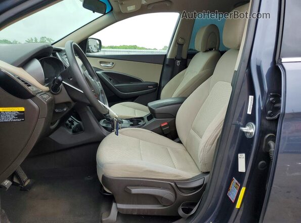 5NMZT3LB4JH068199 2018 HYUNDAI SANTA Синий Вид салона спереди