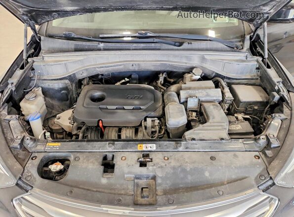 5NMZUDLB2HH006796 2017 HYUNDAI SANTA Black Widok komory silnika