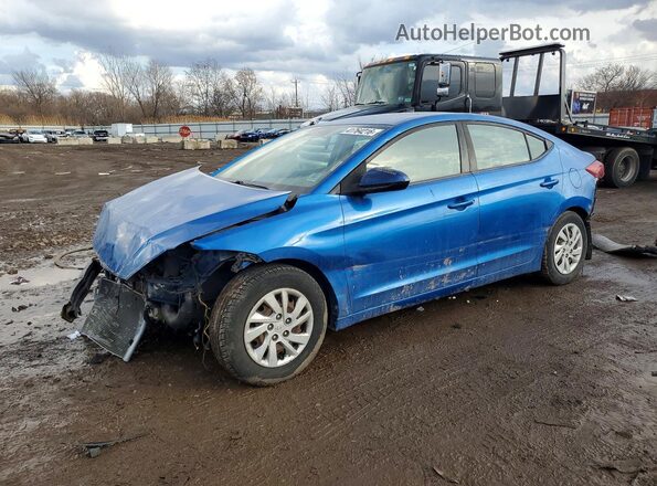 5NPD74LF0JH373922 2018 HYUNDAI ELANTRA Синий Передняя левая четверть