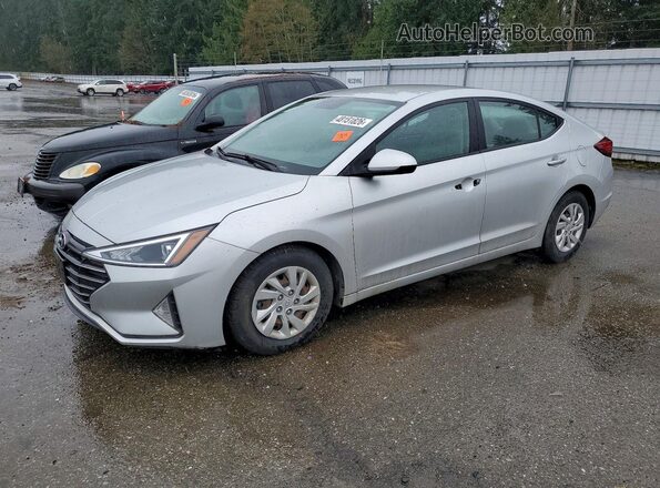 5NPD74LF0KH411229 2019 HYUNDAI ELANTRA Серебряный Передняя левая четверть