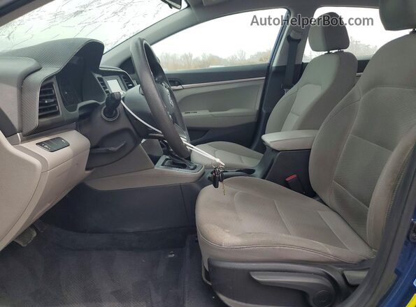 5NPD74LF1KH496324 2019 HYUNDAI ELANTRA Blue Widok wnętrza z przodu