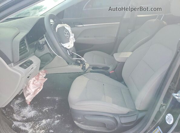 5NPD74LF1LH607469 2020 HYUNDAI ELANTRA Black Widok wnętrza z przodu