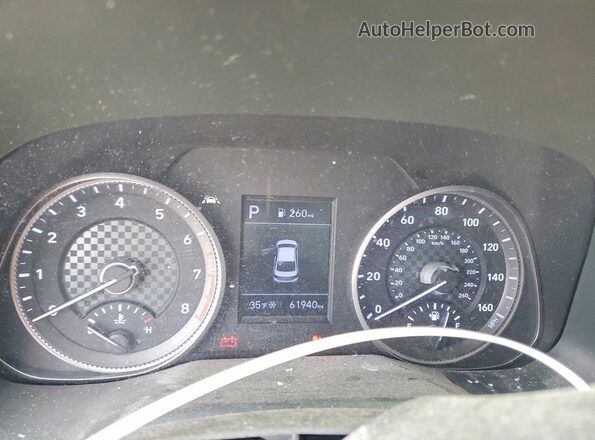 5NPD74LF1LH607469 2020 HYUNDAI ELANTRA Black Widok zestawu wskaźników