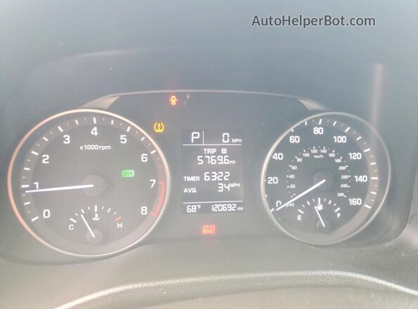 5NPD74LF2JH387157 2018 HYUNDAI ELANTRA Синий Вид щитка приборов