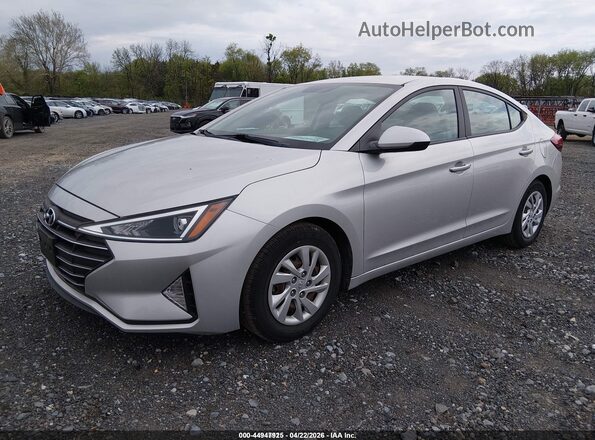 5NPD74LF2KH495375 2019 HYUNDAI ELANTRA Silver Vista tres cuartos delantera izquierda