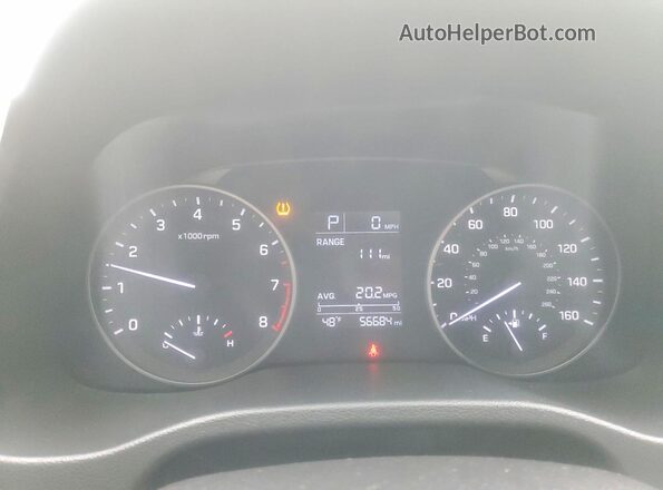 5NPD74LF3JH347329 2018 HYUNDAI ELANTRA White Вид щитка приладів
