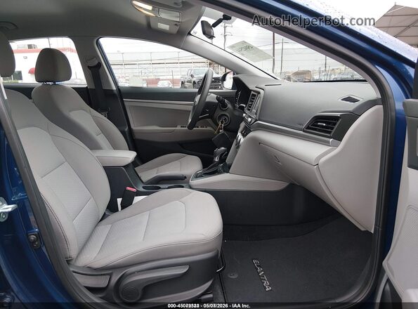 5NPD74LF3KH489407 2019 HYUNDAI ELANTRA Blue წინა სალონის ხედი