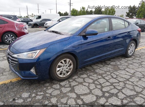 5NPD74LF3KH489407 2019 HYUNDAI ELANTRA Blue წინა მარცხენა ხედი სამი მეოთხედიდან