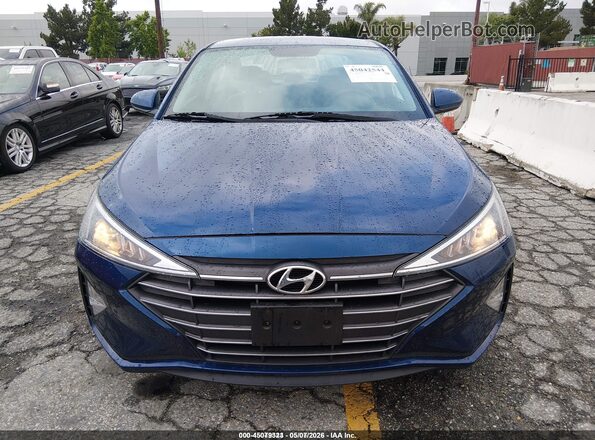 5NPD74LF3KH489407 2019 HYUNDAI ELANTRA Blue ხელსაწყოთა პანელის ხედი