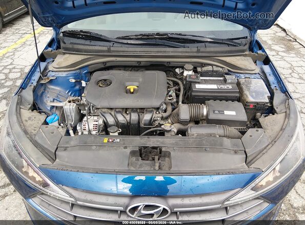 5NPD74LF3KH489407 2019 HYUNDAI ELANTRA Blue უკანა ხედი