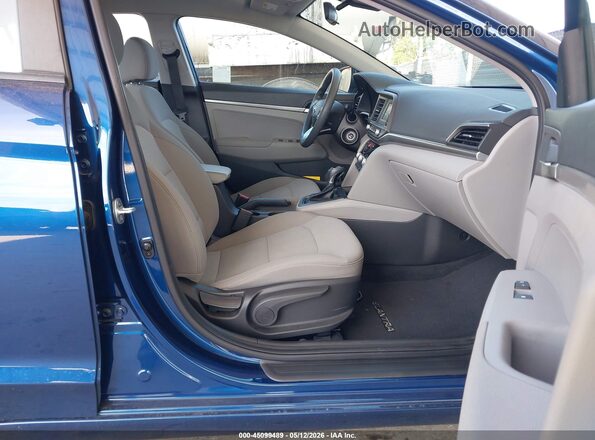 5NPD74LF3LH612687 2020 HYUNDAI ELANTRA Blue Widok wnętrza z przodu