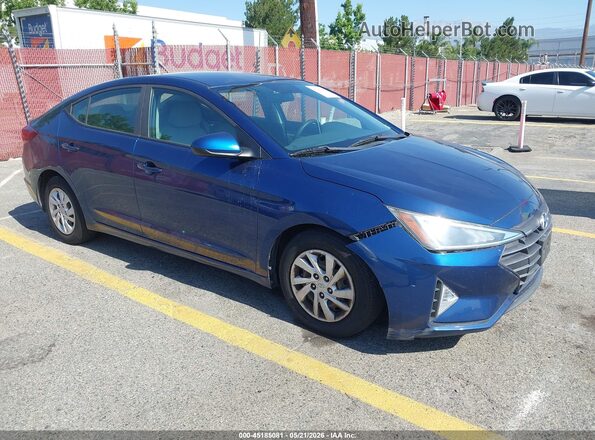5NPD74LF4KH490503 2019 HYUNDAI ELANTRA Синий Передняя правая четверть