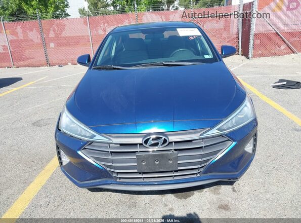 5NPD74LF4KH490503 2019 HYUNDAI ELANTRA Синий Вид задней части салона