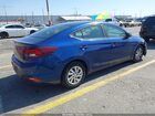 2019 Hyundai Elantra Se Синий vin: 5NPD74LF4KH490503
