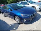 2019 Hyundai Elantra Se Синий vin: 5NPD74LF4KH496317