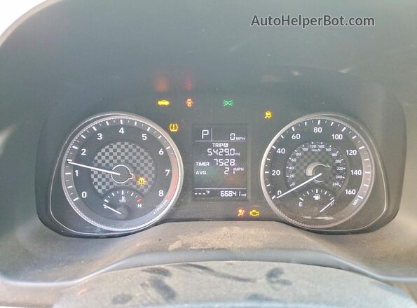 5NPD74LF6KH447474 2019 HYUNDAI ELANTRA Silver Widok zestawu wskaźników