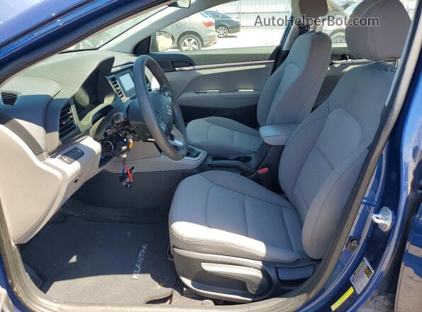 5NPD74LF7KH492827 2019 HYUNDAI ELANTRA Синий Вид салона спереди