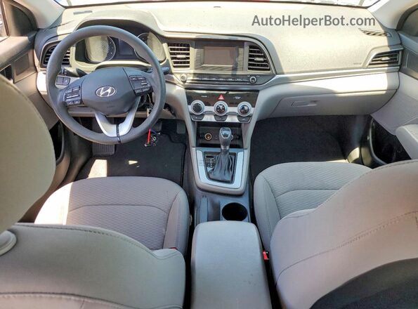 5NPD74LF7KH492827 2019 HYUNDAI ELANTRA Синий Вид панели приборов