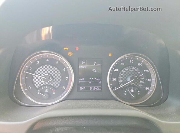 5NPD74LF7KH492827 2019 HYUNDAI ELANTRA Синий Вид щитка приборов