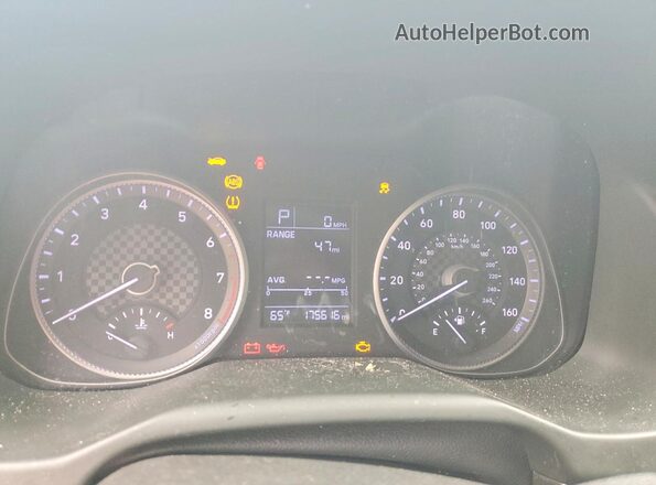 5NPD74LF7KH496070 2019 HYUNDAI ELANTRA White Vista del cuadro de instrumentos