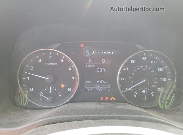5NPD74LF8HH067142 2017 HYUNDAI ELANTRA Красный Вид щитка приборов