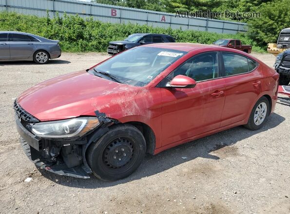 5NPD74LF8HH067142 2017 HYUNDAI ELANTRA Красный Передняя левая четверть