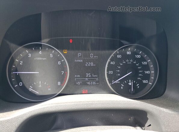 5NPD74LFXJH325117 2018 HYUNDAI ELANTRA Синий Вид щитка приборов