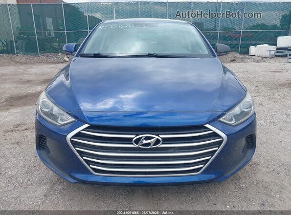 5NPD84LF0HH036481 2017 HYUNDAI ELANTRA Синий Вид щитка приборов