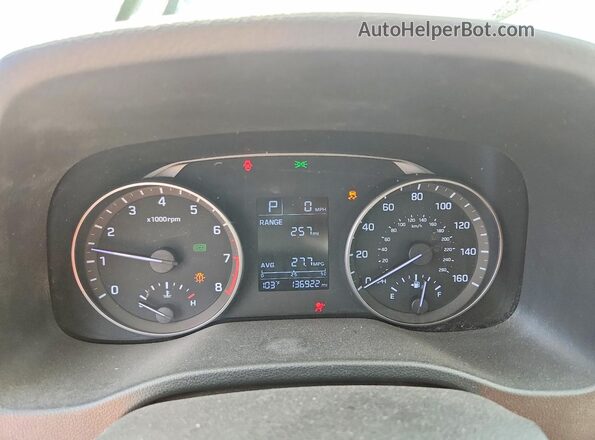 5NPD84LF0HH041700 2017 HYUNDAI ELANTRA Silver Widok zestawu wskaźników