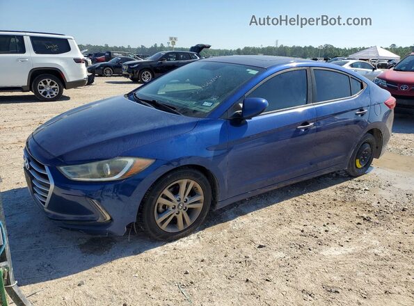 5NPD84LF0HH135656 2017 HYUNDAI ELANTRA Blue Առջևի ձախ երեք քառորդ տեսարան