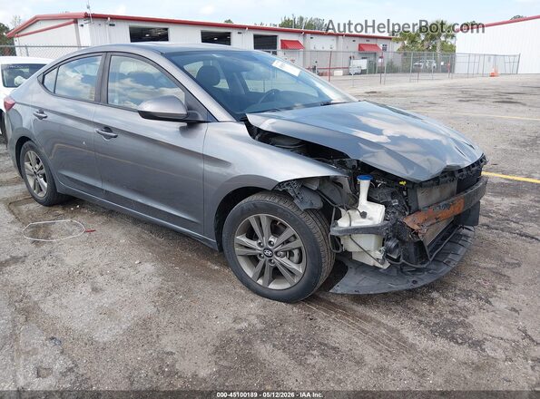 5NPD84LF0JH387588 2018 HYUNDAI ELANTRA Серый Передняя правая четверть
