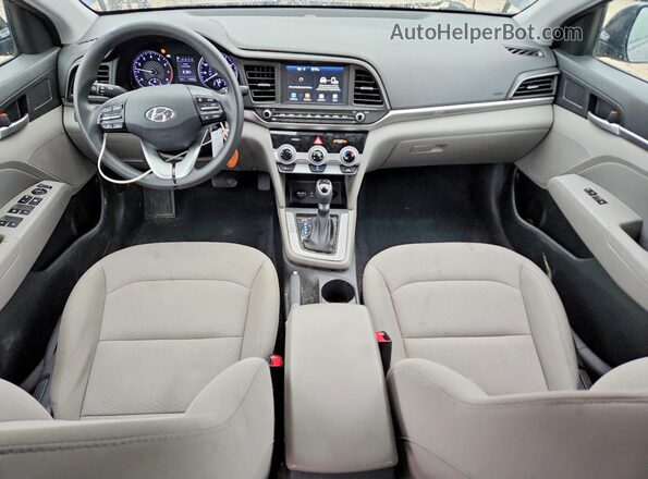 5NPD84LF0KH448455 2019 HYUNDAI ELANTRA Black Widok deski rozdzielczej