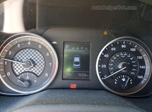 5NPD84LF0LH575482 2020 HYUNDAI ELANTRA White Вид щитка приладів