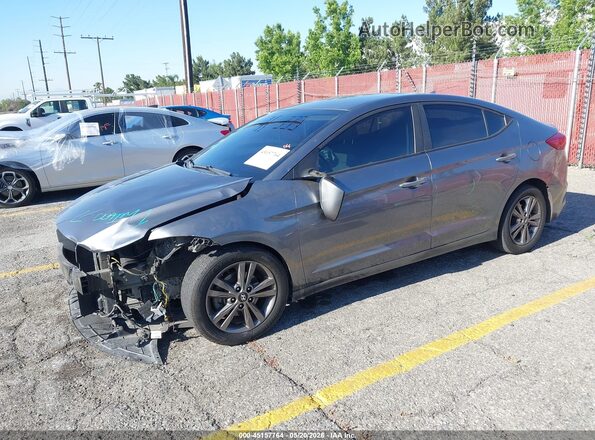 5NPD84LF1JH384487 2018 HYUNDAI ELANTRA Gray Передня ліва чверть
