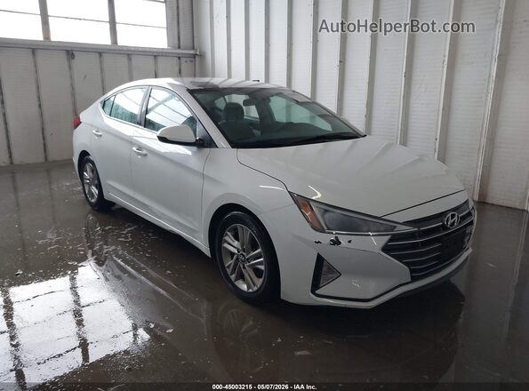 5NPD84LF1KH423614 2019 HYUNDAI ELANTRA Белый Передняя правая четверть