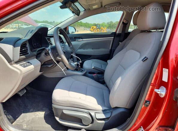 5NPD84LF1KH446018 2019 HYUNDAI ELANTRA Red Widok wnętrza z przodu