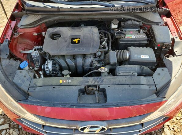 5NPD84LF1KH446018 2019 HYUNDAI ELANTRA Red Widok wnętrza z tyłu