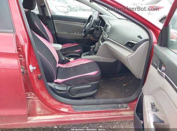 5NPD84LF1KH467693 2019 HYUNDAI ELANTRA Красный Вид салона спереди