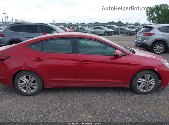 5NPD84LF1KH467693 2019 HYUNDAI ELANTRA Красный Вид задней части салона