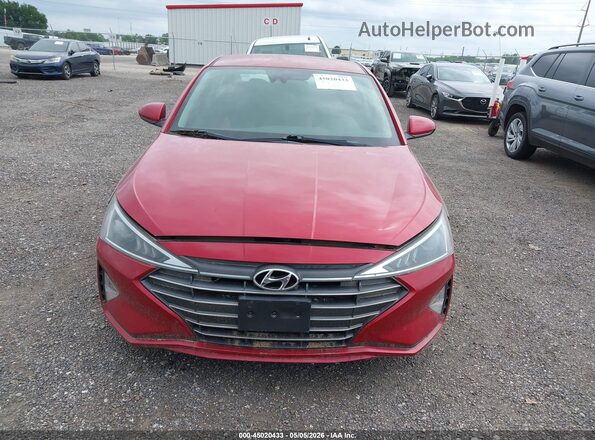 5NPD84LF1KH467693 2019 HYUNDAI ELANTRA Красный Вид спереди