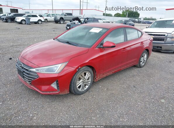 5NPD84LF1KH467693 2019 HYUNDAI ELANTRA Красный Передняя левая четверть
