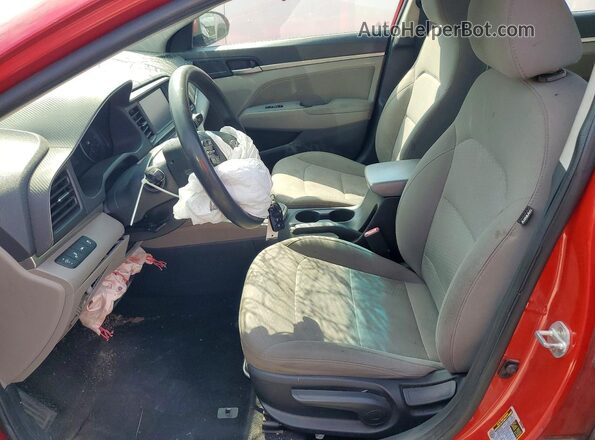 5NPD84LF1LH582389 2020 HYUNDAI ELANTRA Red Widok wnętrza z przodu