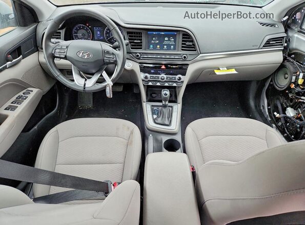 5NPD84LF1LH589603 2020 HYUNDAI ELANTRA Серебряный Вид панели приборов
