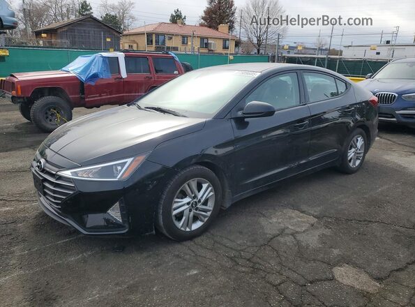 5NPD84LF1LH604455 2020 HYUNDAI ELANTRA Black Առջևի ձախ երեք քառորդ տեսարան