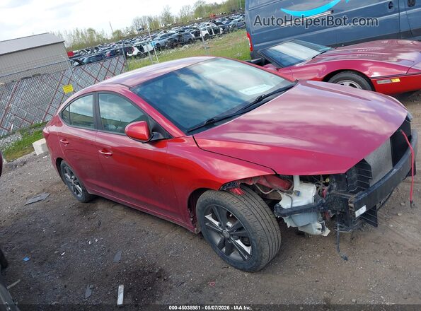 5NPD84LF2HH104764 2017 HYUNDAI ELANTRA Бордовый Вид задней части салона