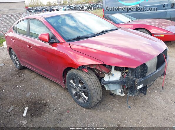 5NPD84LF2HH104764 2017 HYUNDAI ELANTRA Бордовый Передняя правая четверть