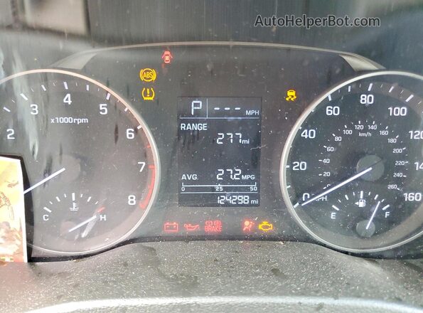 5NPD84LF3HH176993 2017 HYUNDAI ELANTRA Синий Вид щитка приборов