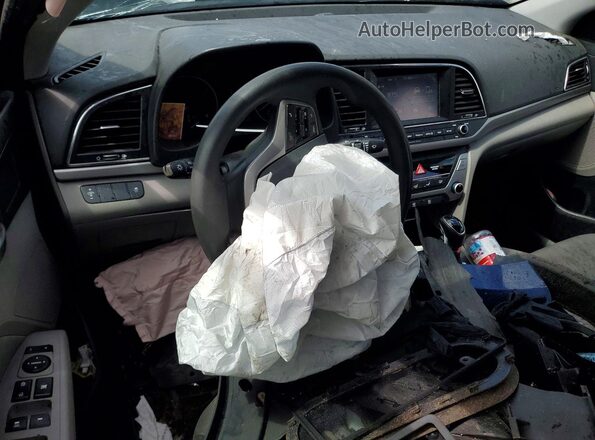 5NPD84LF3HH176993 2017 HYUNDAI ELANTRA Синий Вид панели приборов