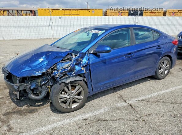 5NPD84LF3HH176993 2017 HYUNDAI ELANTRA Синий Передняя левая четверть