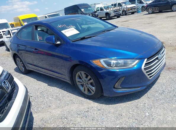 5NPD84LF3JH373846 2018 HYUNDAI ELANTRA Blue Передня права чверть